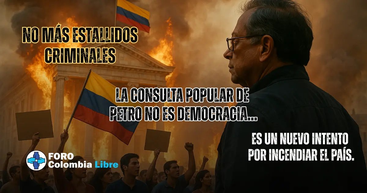 ¡Explosivo! Consulta Popular de Petro, 7 verdades que Colombia no debe ignorar 1 Imagen que representa la consulta popular de Petro como una amenaza encubierta para desestabilizar Colombia