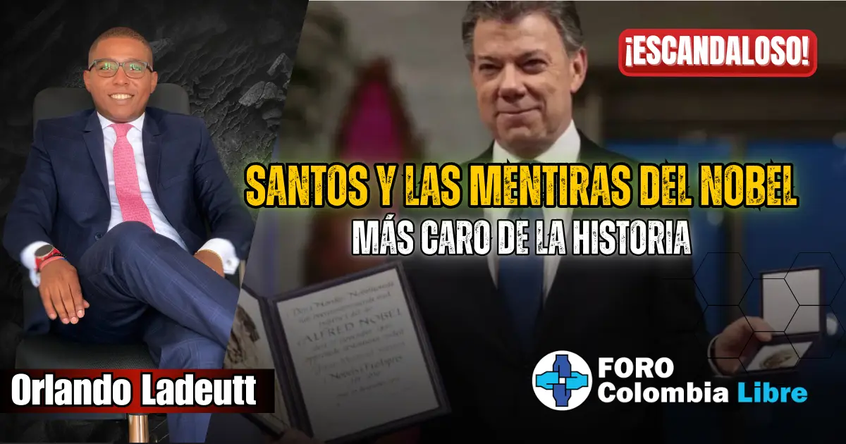 ¡Escandaloso! Santos y las mentiras del Nobel más caro de la historia 1 Santos y las mentiras del Nobel: Juan Manuel Santos recibiendo el Premio Nobel de Paz, símbolo de las mentiras del Nobel más caro de la historia en Colombia.