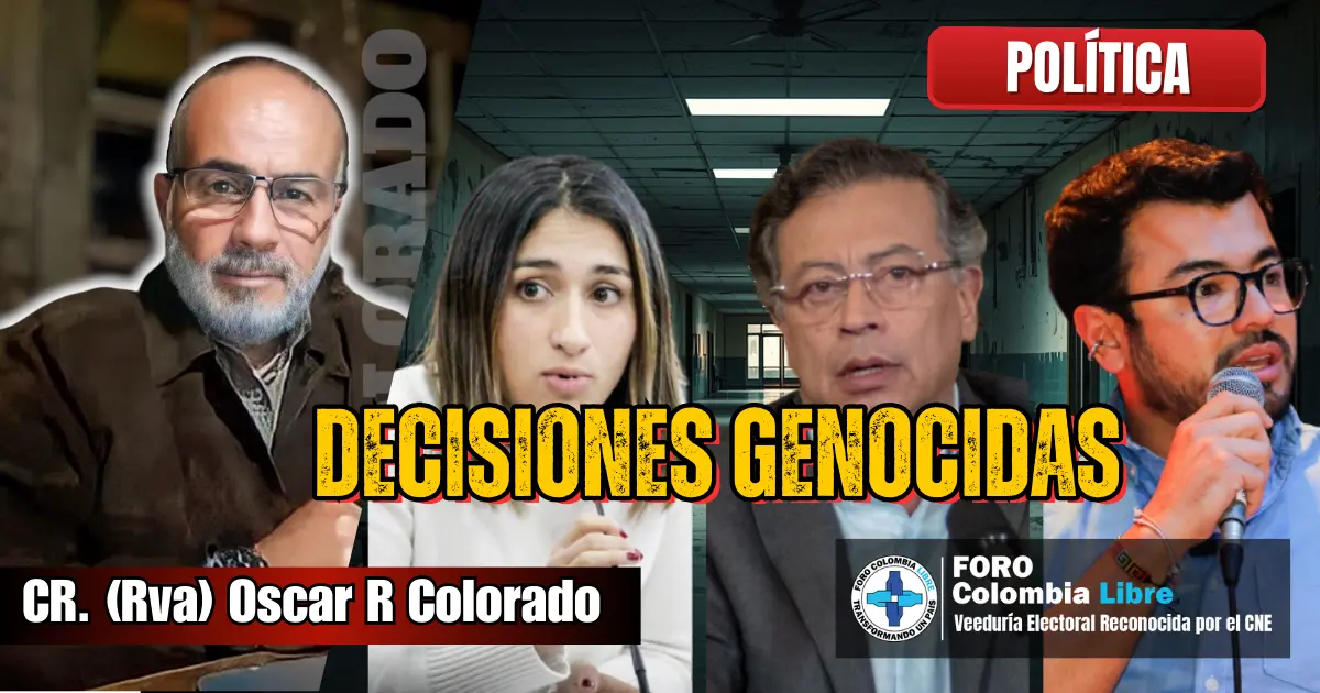 Decisiones genocidas del gobierno Petro reflejadas en el colapso del sistema de salud y la crisis política en Colombia