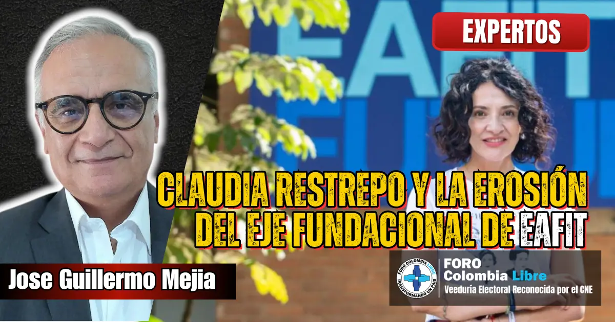 Claudia Restrepo y la erosión del eje fundacional de EAFIT 1 Claudia Restrepo y José Guillermo Mejía en análisis crítico sobre la erosión del eje fundacional de EAFIT